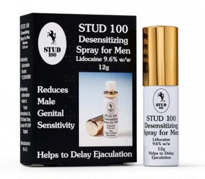 STUD 100/ Спрей-пролонгатор Desensitizing Spray for Men, Lidocaine 9.6% (UK)