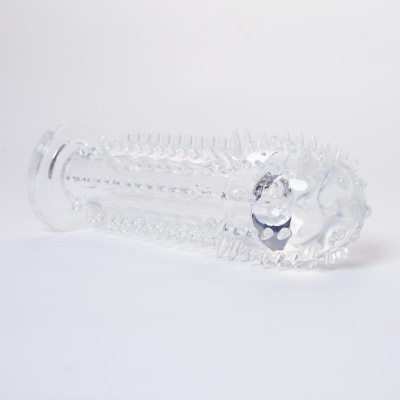 CN-371620543/ Насадка удлинитель на половой член Nubby Sleeve с подхватом мошонки